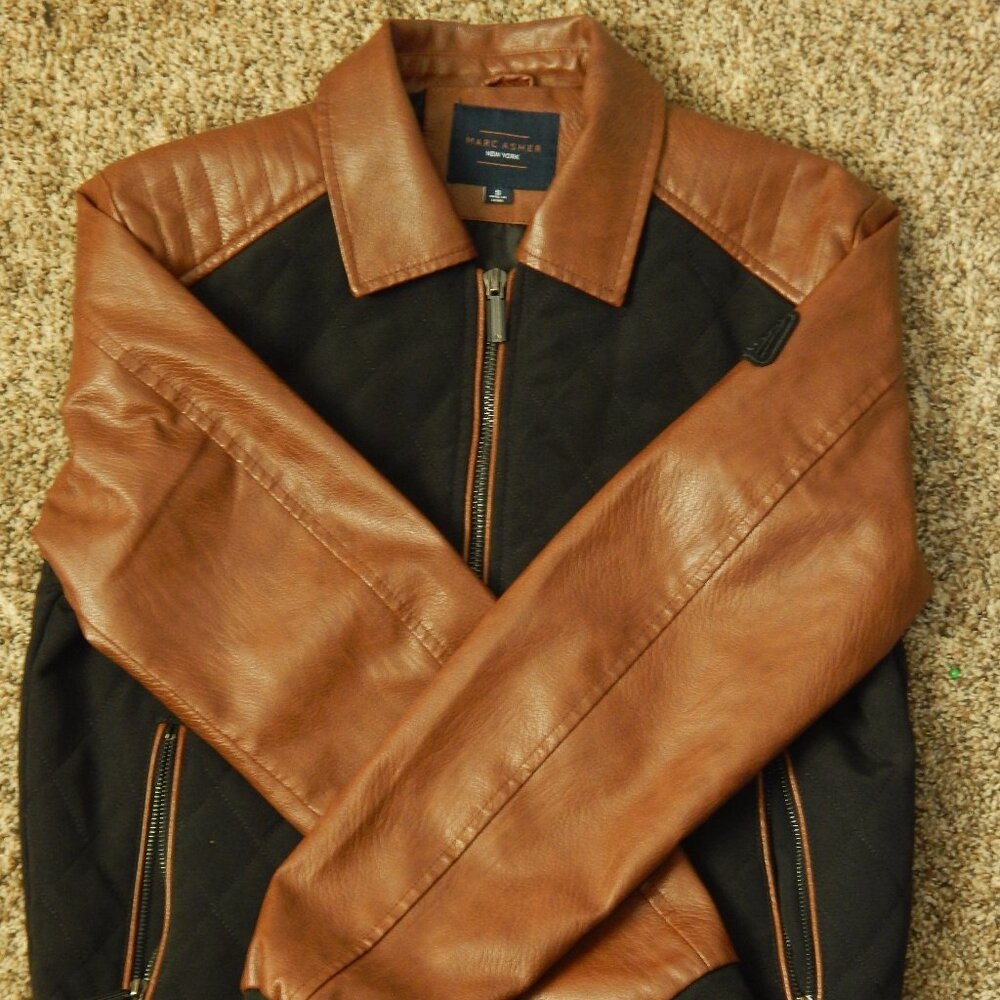 Marc Asher new York leather and Quilted jacket